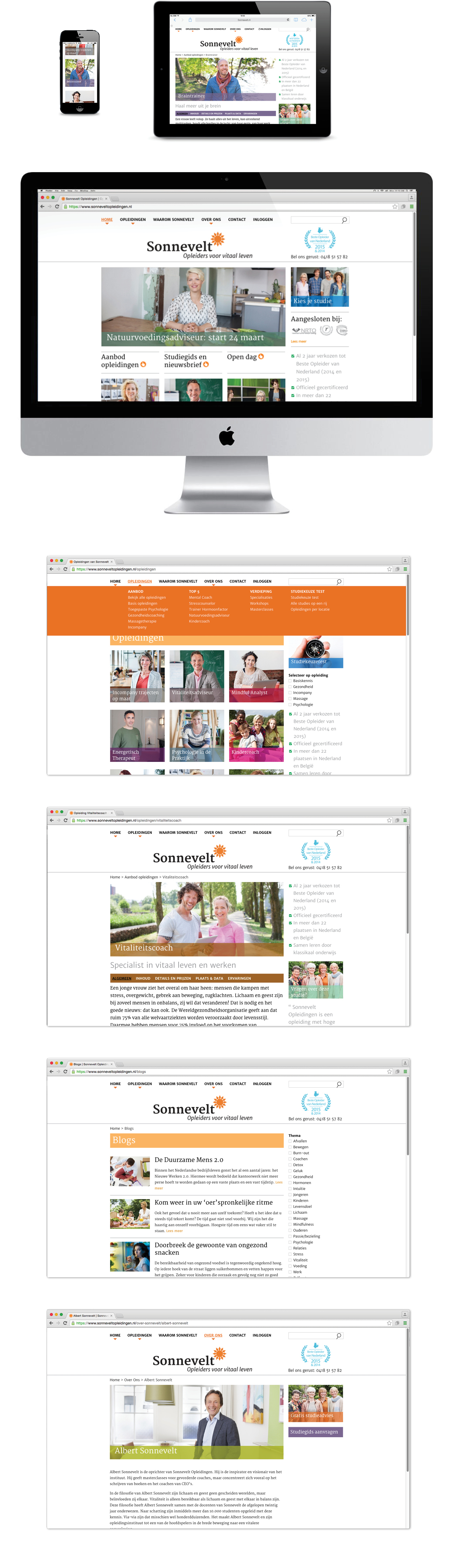 Website design schoonheid helder